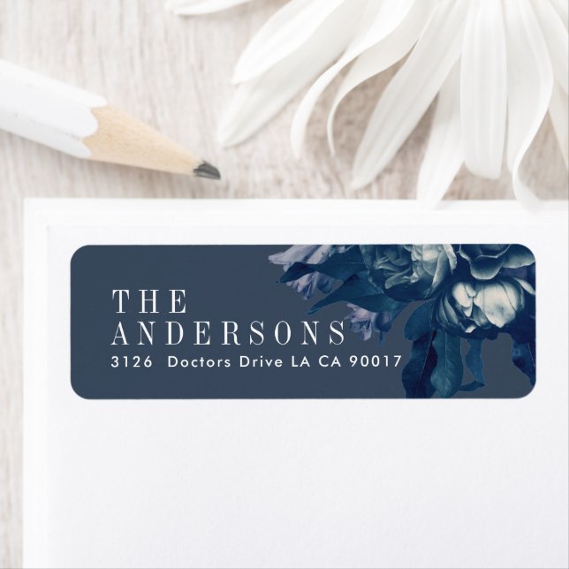 Étiquette Adresse de retour du Mariage de bouquet de la Mari (En situation)