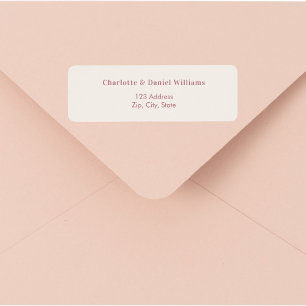 Étiquette Adresse de retour en or ivoire