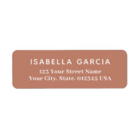Adresse de Retour en Terracotta Simple et Moderne
