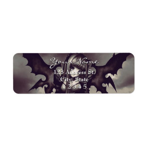 Étiquette Adresse de retour féerique d'Anime foncé de Goth