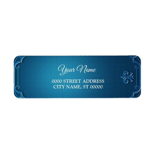 Étiquette Adresse de retour géométrique sarcelle turquoise d (Devant)