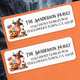 Étiquette Adresse de Retour Halloween