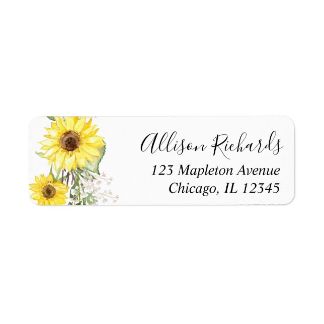 Étiquette adresse de retour jaune (Devant)