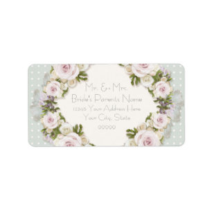 Étiquette Adresse de retour Joli rose Rose Succulent Floral