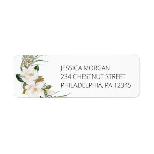 Étiquette Adresse de retour Label Bohemian Wreath