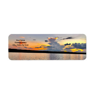 Étiquette Adresse de retour Label Lake Oconee Sunset Design