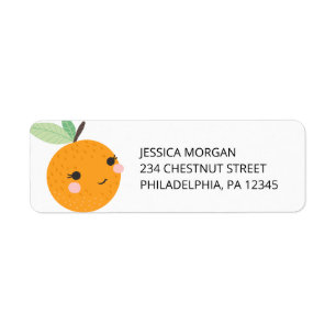 Étiquette Adresse de retour Label Little Cutie Citrus