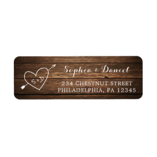 Étiquette Adresse de retour Label Modern Rustic Country