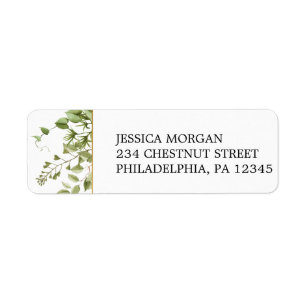 Étiquette Adresse de retour Label Woodland Green