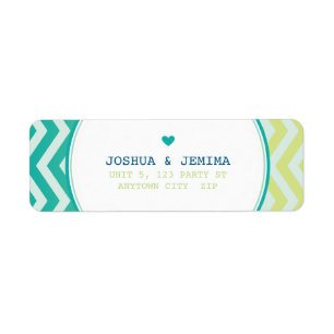 Étiquette ADRESSE DE RETOUR LABELS ombre chevron motif bold