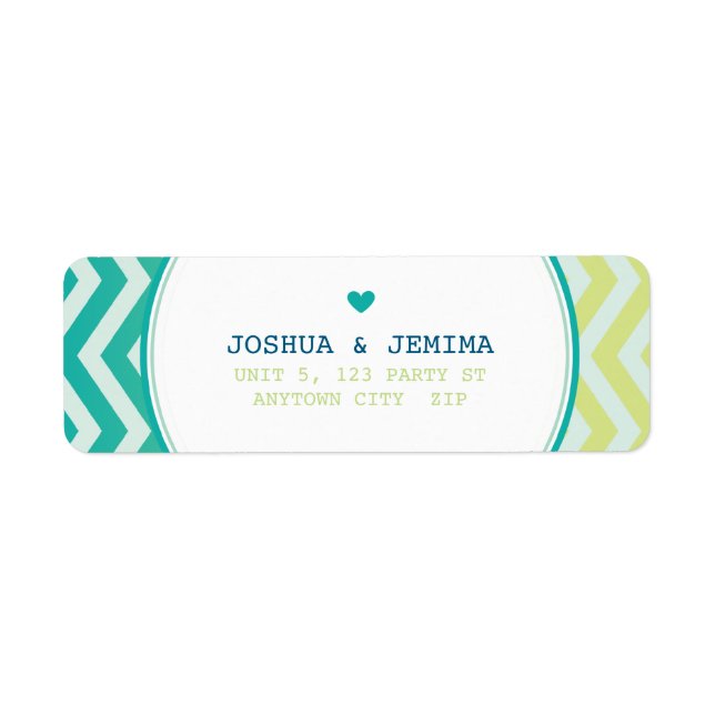 Étiquette ADRESSE DE RETOUR LABELS ombre chevron motif bold (Devant)