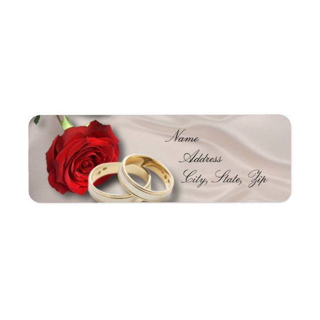 Étiquette Adresse de retour mariage (Devant)