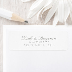 Étiquette Adresse de Retour Mariage Moderne