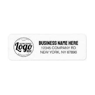 Étiquette Adresse de retour marquée du logo de l'entreprise