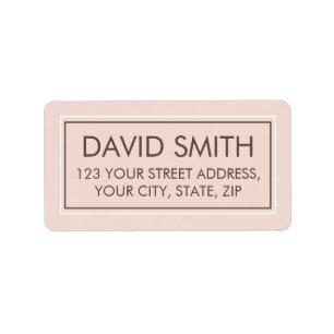 Étiquette Adresse de retour minimale moderne modifiable