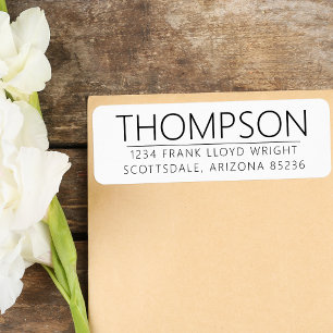 Étiquette Adresse de retour Minimaliste Mariage moderne pers