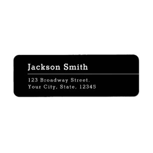 Étiquette Adresse de retour minimaliste moderne Clean Label
