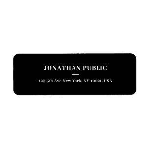 Étiquette Adresse de retour Modèle simple et personnalisable