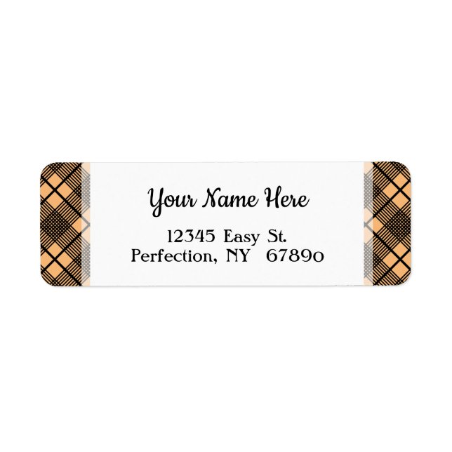 Étiquette Adresse de retour modifiable du Motif de la couche (Devant)