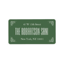 Adresse de retour Monogramme Couple Mignon Cœur Ve