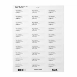 Étiquette Adresse de Retour Noir et Blanc d'Entreprise