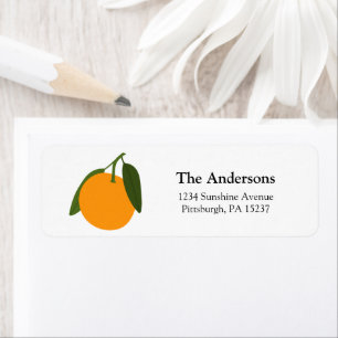 Étiquette Adresse de retour orange