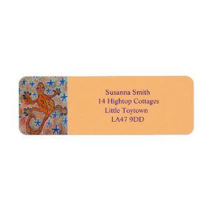 Étiquette Adresse de retour Orange Gecko