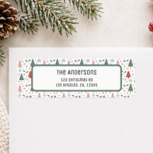 Adresse de Retour Personnalisée de Noël