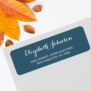 Étiquette Adresse de retour personnalisée Eucalyptus Blue