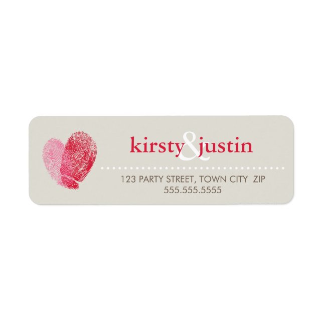 Étiquette ADRESSE DE RETOUR PERSONNALISÉE mignonne empreinte (Devant)