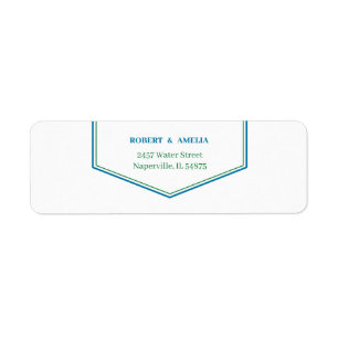 Étiquette Adresse de retour personnalisée simple, verte et b