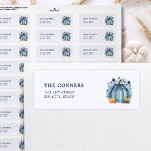 Étiquette Adresse de Retour pour Baby Shower Garçon Citrouil