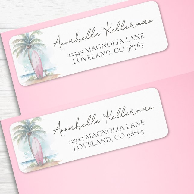 Étiquette Adresse de Retour pour Baby Shower sur la Plage (Beach Baby Shower Return Address label)