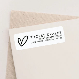 Étiquette Adresse de Retour pour une Baby Shower Minimaliste