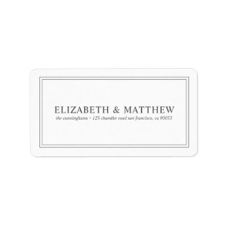 Étiquette Adresse de retour simple et moderne