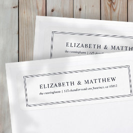 Étiquette Adresse de retour simple et moderne