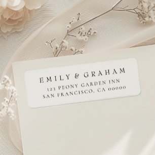 Étiquette Adresse de retour simple et moderne