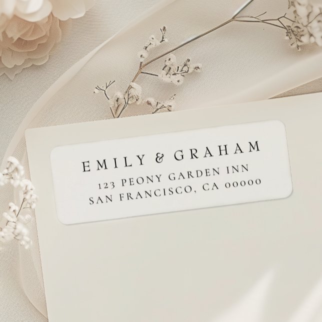 Étiquette Adresse de retour simple et moderne (Créateur téléchargé)