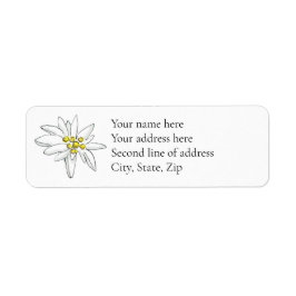 Étiquette Adresse de retour unique Edelweiss tracée à la mai