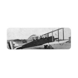 Étiquette Adresse de retour Vintage de l'avion pilote