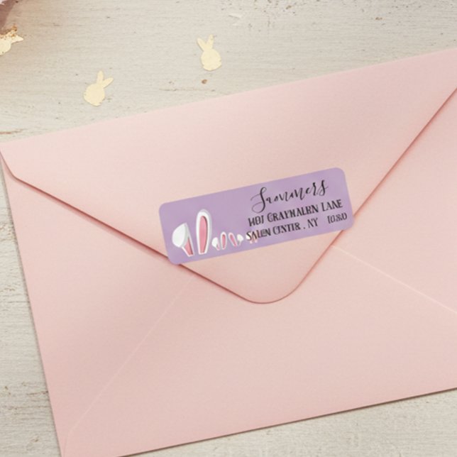 Étiquette Adresse de script du lapin de Pâques moderne (Créateur téléchargé)