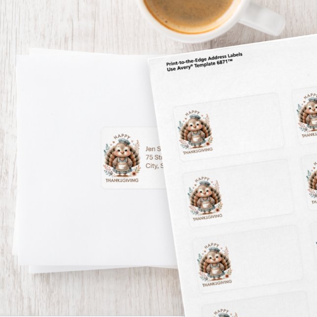 Étiquette Adresse de Turquie mignonne (Créateur téléchargé)