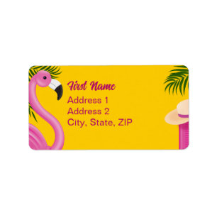 Étiquette Adresse de vacances de validation Pinky