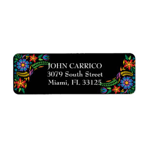 Étiquette Adresse des fleurs mexicaines