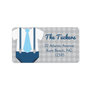 Étiquette Adresse du Baby shower de la calotte Little Man