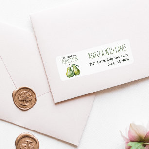 Étiquette Adresse du brunch élégant de la mariée à la poire 