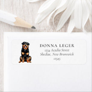 Étiquette Adresse du chien Rottweiler