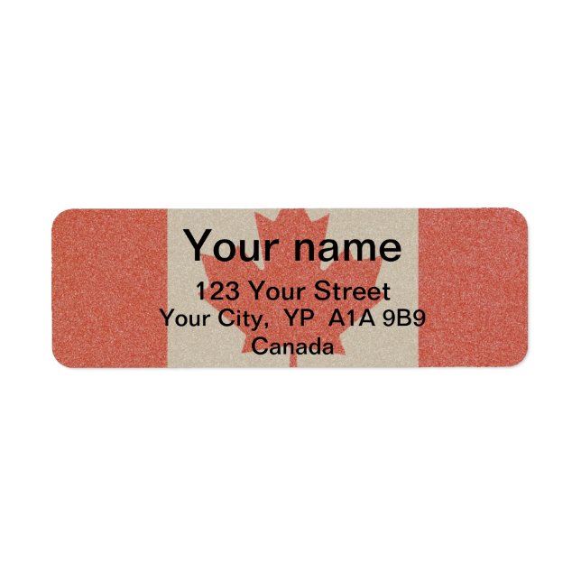Étiquette Adresse du drapeau canadien Fun unique Expédition  (Devant)