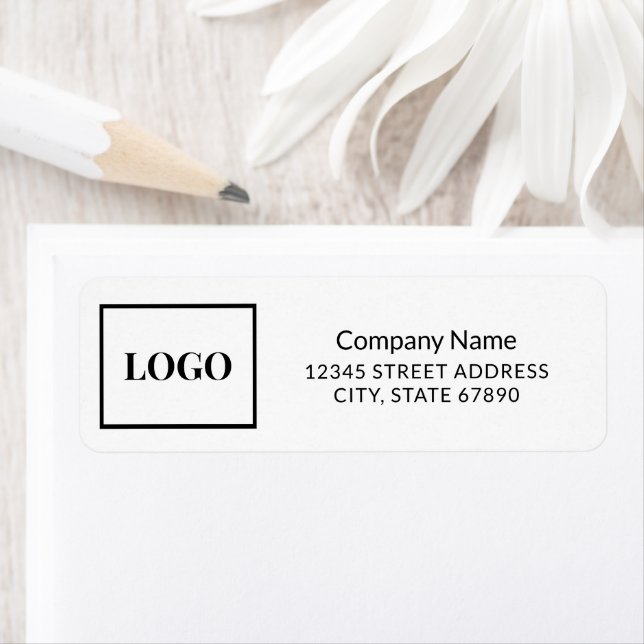 Étiquette Adresse du logo de l'entreprise professionnelle si (En situation)
