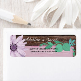Étiquette Adresse du Mariage en bois rustique